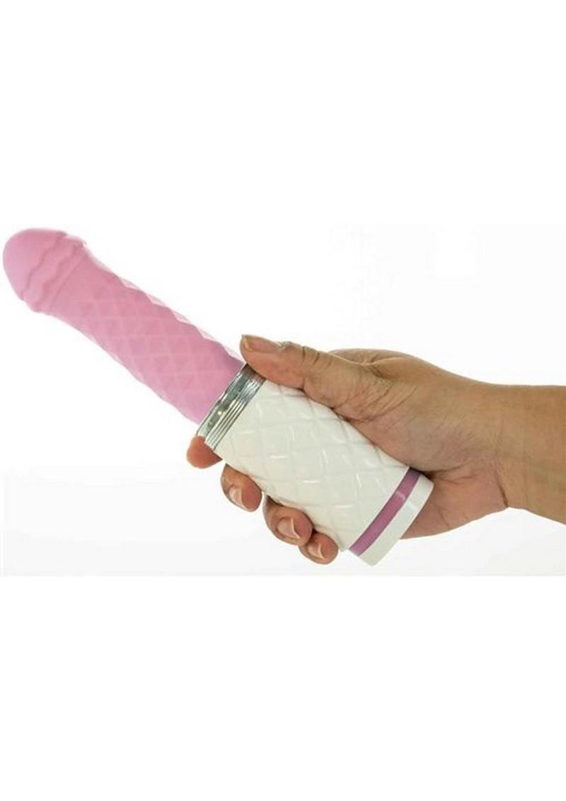 Pillow Talk Feisty Silicone Thrusting and Vibrating Massager - Pink