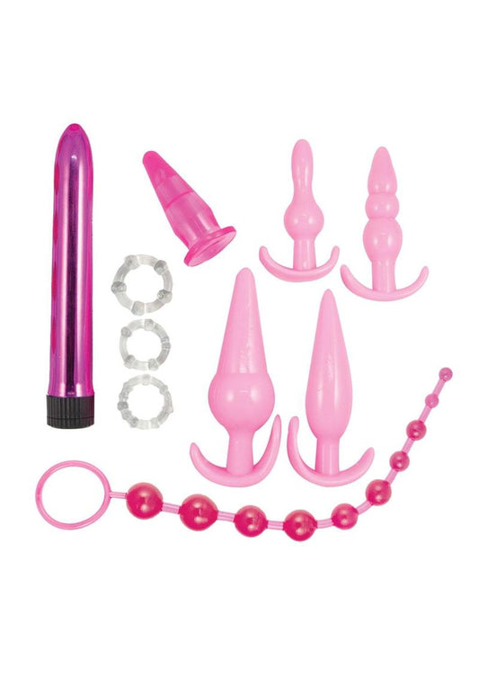 Pink Elite Collection Vibrating Anal Play Kit