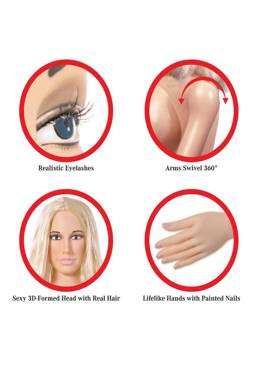 Pipedream Extreme Dollz Hannah Harper Life-Size Love Doll - Vanilla