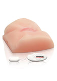 Pipedream Extreme Toyz Big-Ass Vibrating Masturbator - Pussy and Butt - Flesh/Vanilla