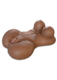 Pipedream Extreme Toyz Fuck Me Silly Sista Mega Masturbator - Pussy and Butt - Boobs - Brown/Chocolate