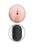 Pipedream Extreme Toyz Mega Grip Vibrating Pussy Masturbator - Pussy - Black/Vanilla/White