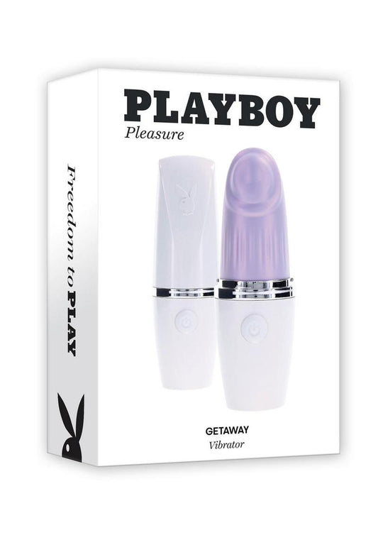 Playboy Getaway Rechargeable Silicone Clitoral Stimulator - Lavender/White