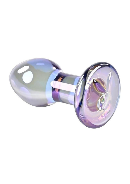 Playboy Jewels Glass Plug - Purple