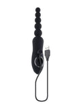 Playboy Let It Bead Rechargeable Silicone Anal Beads - Black