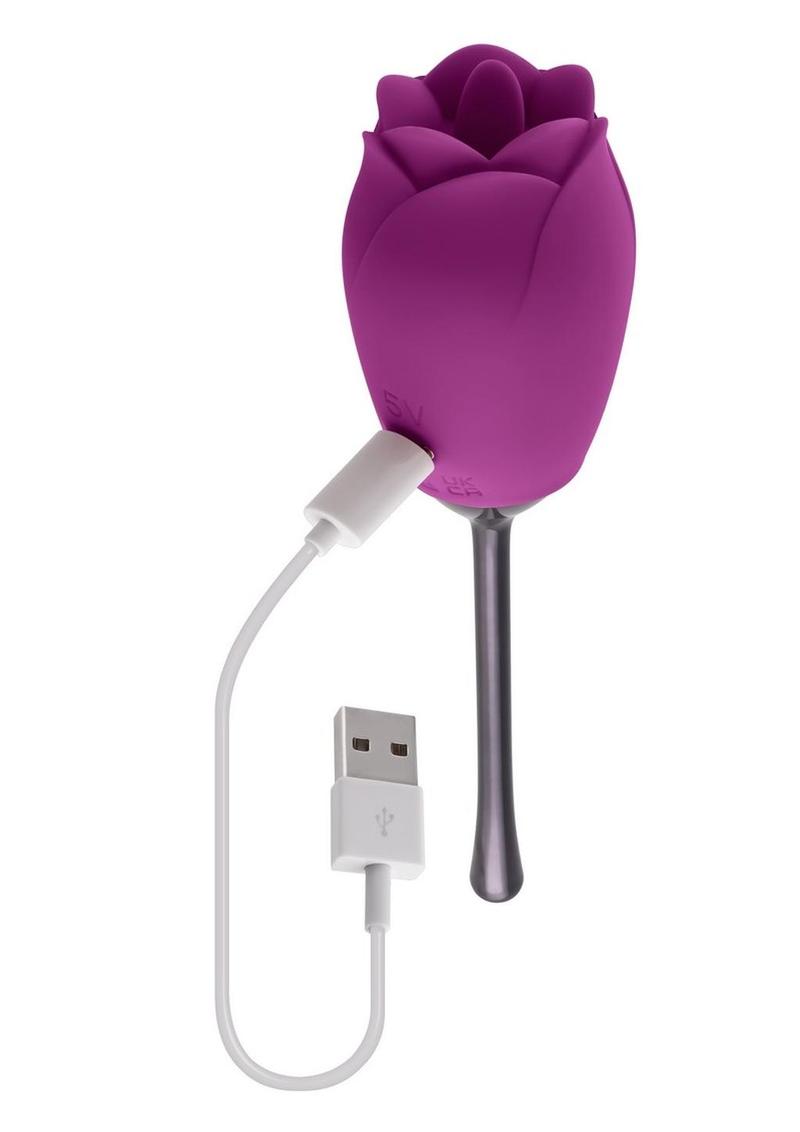 Playboy Petal Rechargeable Silicone Clitoral Stimulator - Purple