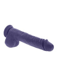 Pleasure Rider Rechargeable Silicone Thrusting Vibrating Dildo - Purple