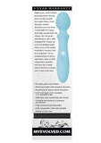 Pocket Wand Rechargeable Silicone Wand Massager - Aqua/Blue