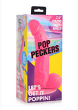 Pop Peckers Dildo with Balls - Pink - 7.5in