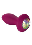 Power Gem Vibrating Petite Crystal Probe Silicone Rechargeable Butt Plug