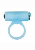 Powerbullet Cosmic Ring Rechargeable Silicone Vibrating Cock Ring - Glow In - Blue/Dark Blue/Glow In The Dark