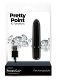 Powerbullet Pretty Point Rechargeable Bullet Vibrator - Black