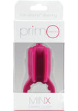 Primo Minx True Silicone Vibrating Cock Ring Waterproof - Merlot/Pink