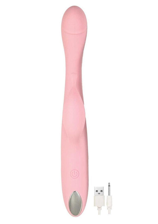 Princess Petite Pleasure Silicone Rechargeable Dual Stimulating Vibrator - Pink