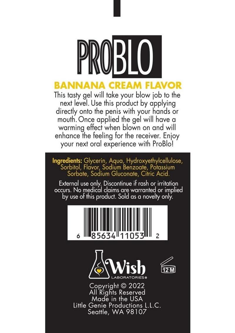 Problo Oral Pleasure Flavored Gel 1.5oz - Banana Cream