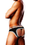 Prowler Black Oversized Paw Open Brief - Black/Multicolor/Rainbow - Small