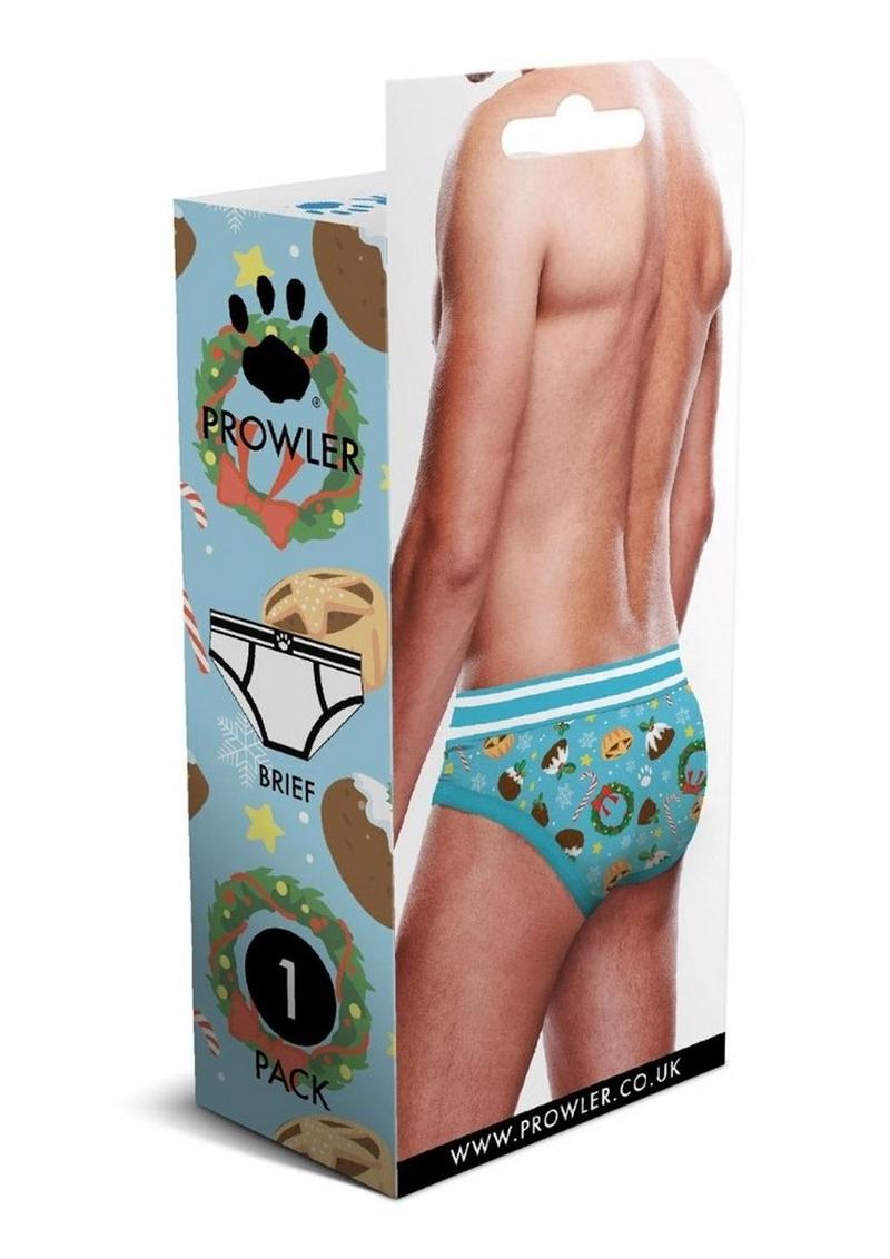 Prowler Christmas Pudding Brief - Blue/White - XSmall