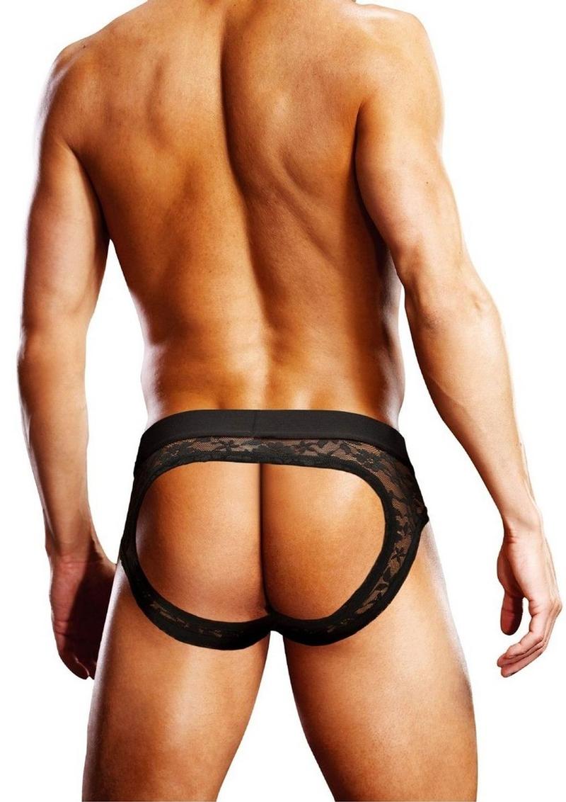 Prowler Lace Open Brief - Black - XXLarge