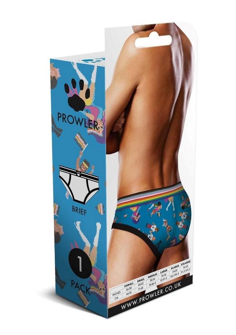 Prowler Pixel Art Gay Pride Collection Brief - Blue/Multicolor - XLarge