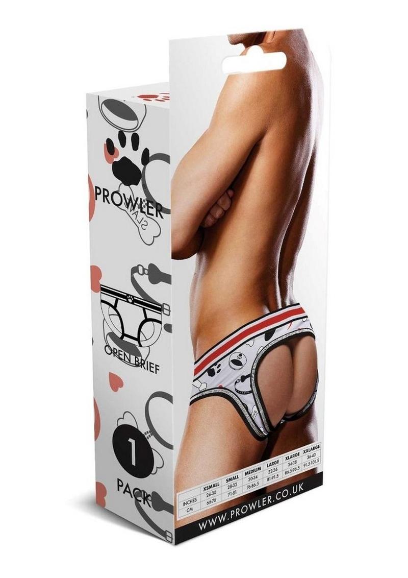 Prowler Puppie Print Open Brief - Black/White - Large