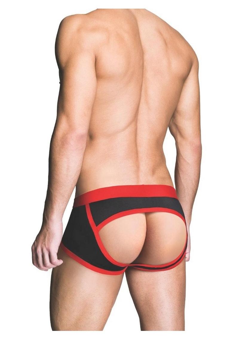 Prowler Red Ass-Less Trunk - Black/Red - XLarge