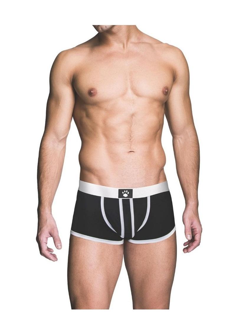 Prowler Red Ass-Less Trunk - Black/White - XLarge