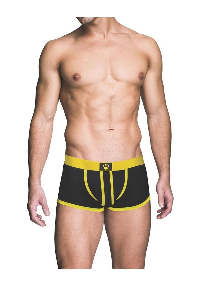 Prowler Red Ass-Less Trunk - Black/Yellow - XLarge