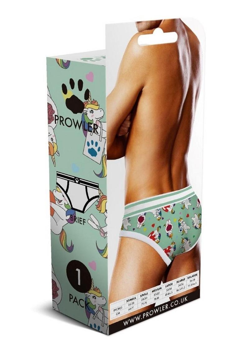 Prowler Unicorn Hearts Brief - Green - XLarge