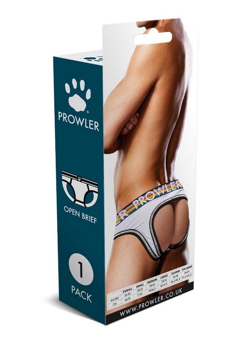 Prowler White Oversized Paw Open Brief - Multicolor/Rainbow/White - Medium