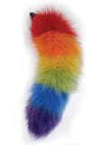 Rainbow Foxy Tail Pleasure Stainless Steel Plug - Multicolor