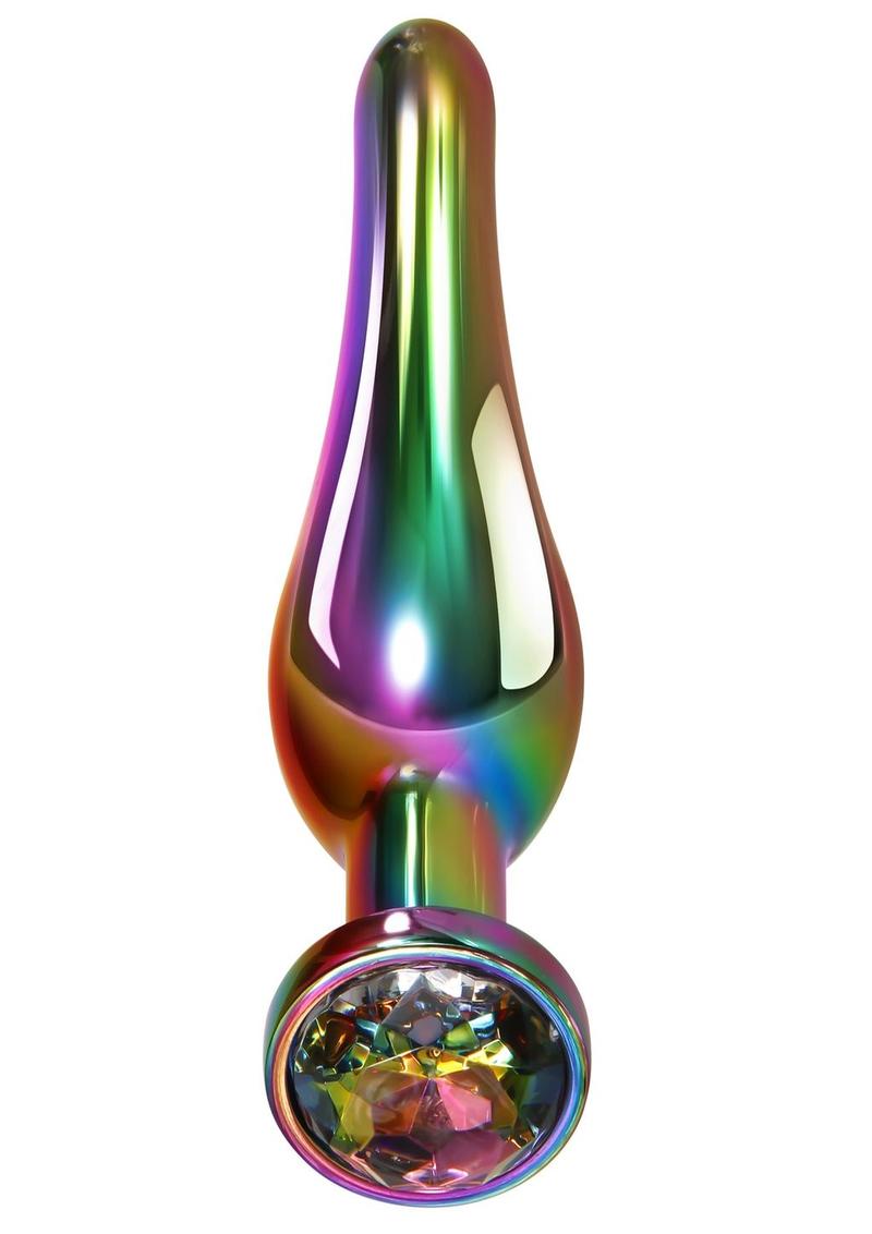 Rainbow Metal Anal Plug - Metal/Multicolor - 3 Piece/Set