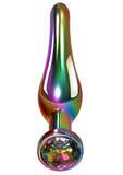 Rainbow Metal Anal Plug - Metal/Multicolor - 3 Piece/Set