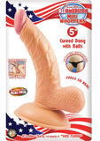 Real Skin All American Mini Whoppers Dildo with Balls - Vanilla - 5in