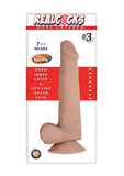 Realcocks Dual Layered #3 Bendable Dildo - Flesh/Vanilla - 7.5in