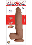 Realcocks Dual Layered #7 Bendable Dildo - Brown/Caramel - 8.5in