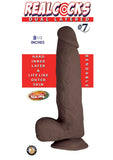 Realcocks Dual Layered #7 Bendable Dildo - Brown/Chocolate - 8.5in