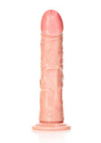 Realrock Curved Realistic Dildo with Suction Cup - Vanilla - 7in