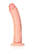 Realrock Curved Realistic Dildo with Suction Cup - Vanilla - 8in