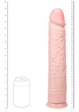 Realrock Ultra Realistic Skin Extra Large Straight Dildo with Suction Cup - Vanilla - 15in