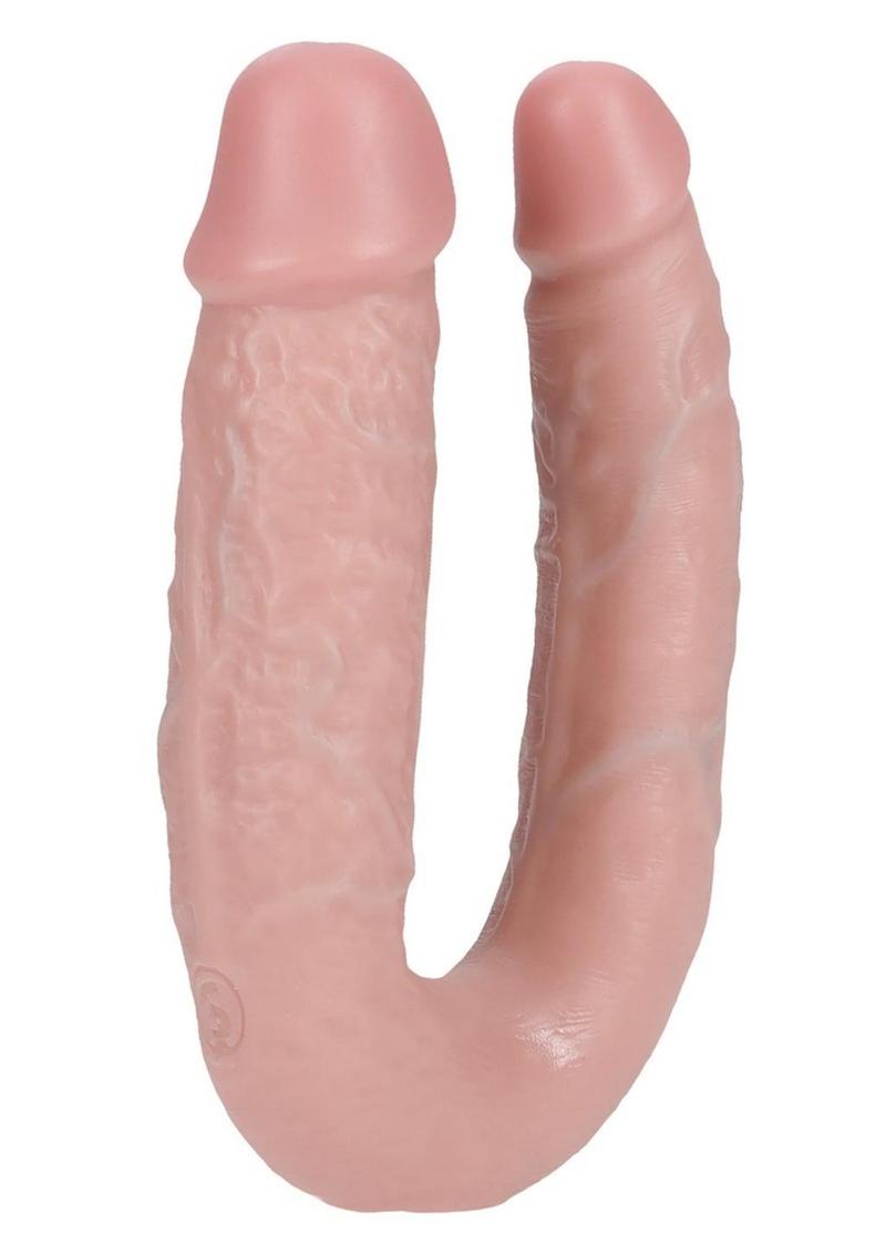 Realrock Ultra Realistic Skin U Shaped Double Dildo - Vanilla - 5in