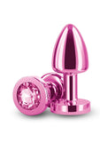 Rear Assets Aluminum Anal Plug - Petite - Metal/Pink - XSmall