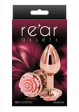 Rear Assets Rose Aluminum Anal Plug - Metal/Pink/Rose Gold - Small