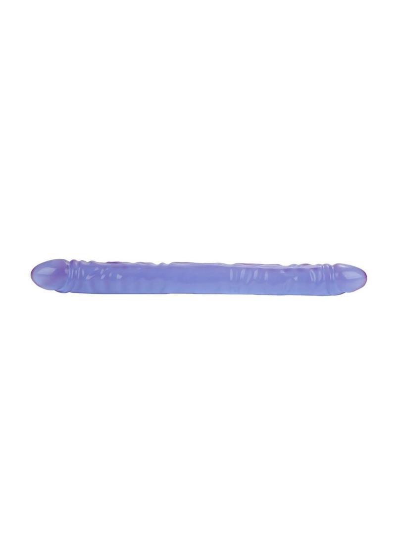 Reflective Gel Veined Double Dildo - Purple - 18in