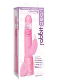 Remote Control Thrusting Rabbit Pearl Vibrator - Pink