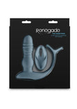 Renedage The Handyman Rechargeable Silicone Cock Ring and Prostate Massager with Remote - Gray/Grey