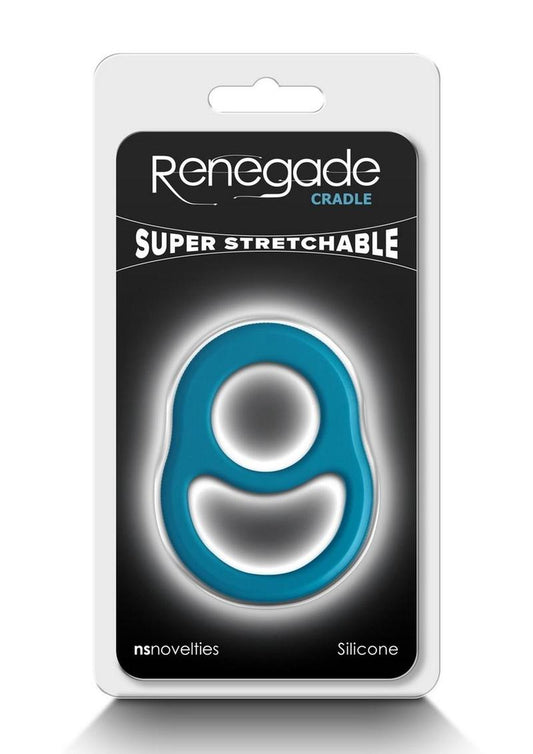 Renegade Cradle Silicone Cock Ring - Teal