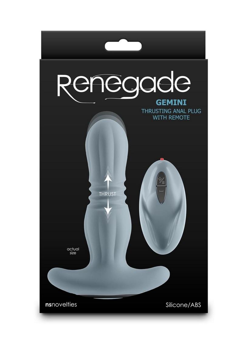 Renegade Gemini Rechargeable Silicone Prostate Massager - Gray/Grey