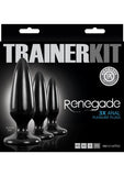 Renegade Pleasure Plug Trainer Anal Plugs - Black - Set Of 3