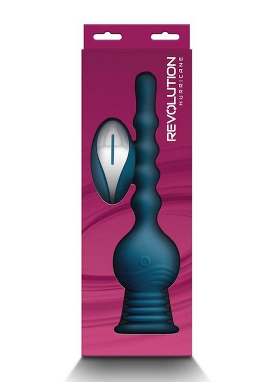 Revolution Hurricane Rechargeable Silicone Vibrator with Remote Control - Teal
