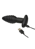Rimmers Model-E Vibrating Rechargeable Silicone Rimming Plug with Remote Control - Black